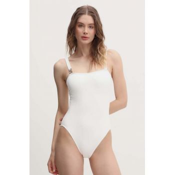 MICHAEL Michael Kors costum de baie dintr-o bucată SQUARE NECK ONE PIECE culoarea alb, cupa usor rigidizata, MM7M528