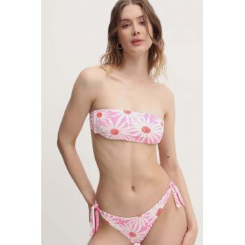United Colors of Benetton sutien de baie culoarea roz, cupa moale