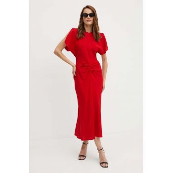 Victoria Beckham rochie culoarea rosu, maxi, drept, 1324WDR005227A