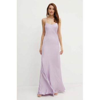 Victoria Beckham rochie culoarea roz, maxi, evazati, 1324WDR005234A