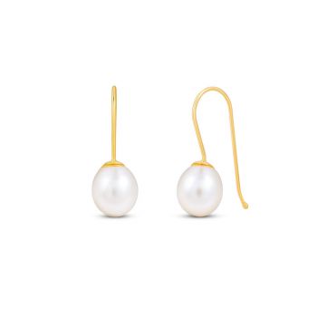 Cercei din aur 14K Hook and Medium Pearls