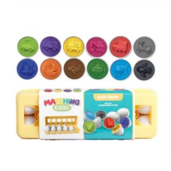 Joc Asocieri Matching Eggs Montessori Puzzle – Potriveste oua cu forme