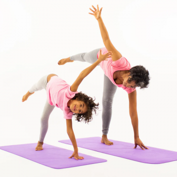 Set Yoga mama-copil saltele asortate si carduri incluse Cloud mov