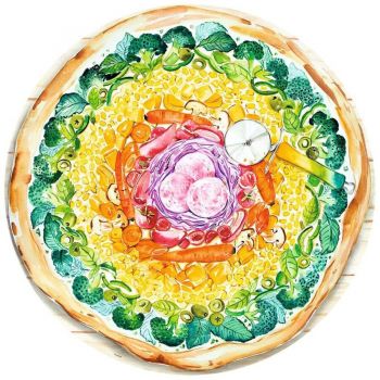 Jucarie Puzzle Circle of Colors Pizza (Pieces: 500)