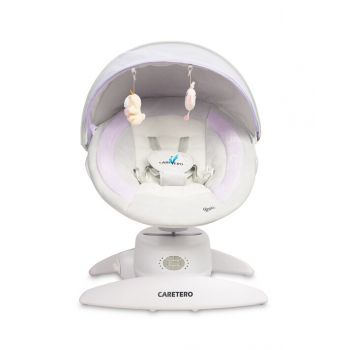 Leagan electric rotativ 360 cu inclinare reglabila, senzor de miscare si telecomanda Caretero Opti roz