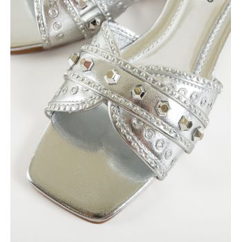 Papuci dama Sydney Argintii de firma originali