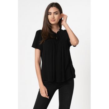 Bluza texturata cu maneci scurte Lima Life