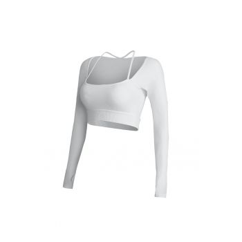 Bluza crop pentru antrenament Club Level