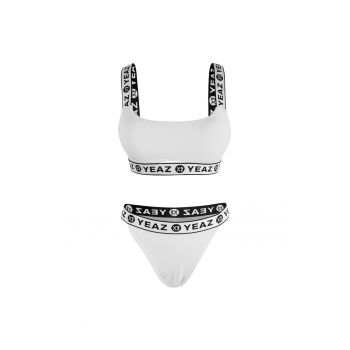 Costum de baie din doua piese cu benzi logo BAGATELLE 28997