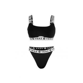 Costum de baie din doua piese cu benzi logo BAGATELLE 28997