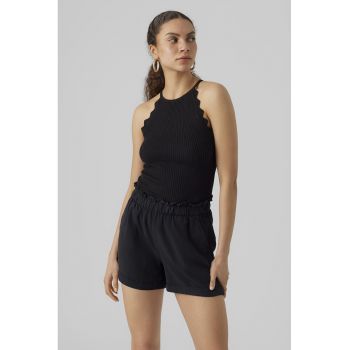 Top crop din tricot fin