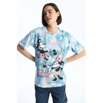 Tricou tie-dye cu imprimeu Mickey Mouse