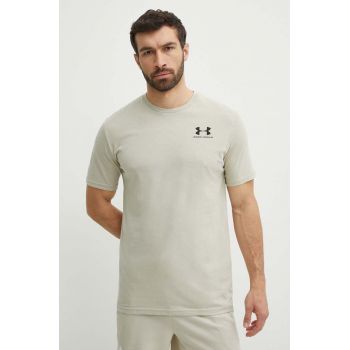 Under Armour tricou barbati, culoarea verde, cu imprimeu, 1326799