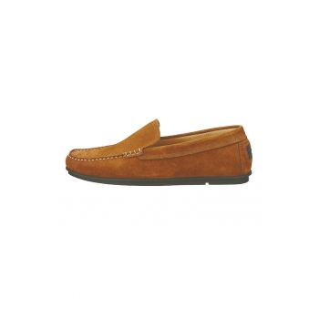 Mocasini de piele intoarsa cu cusaturi contrastante Mocasini de piele intoarsa cu cusaturi contrastante