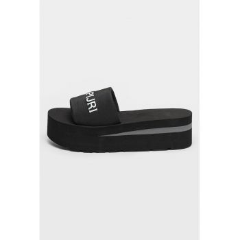 Papuci flatform cu logo de firma originali