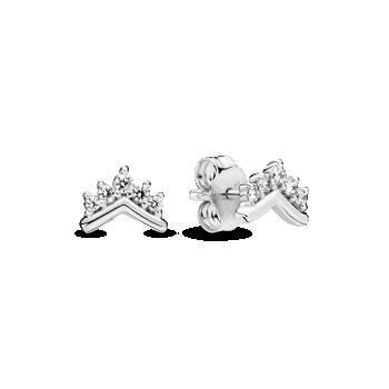 Cercei cu șurub în zig-zag inspirați de diademe din argint 925, Pandora