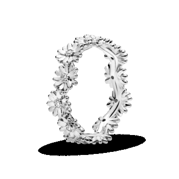 Inel cu coroană cu margaretă strălucitoare din argint 925, Pandora