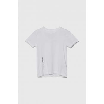 Abercrombie & Fitch tricou copii culoarea alb, cu imprimeu