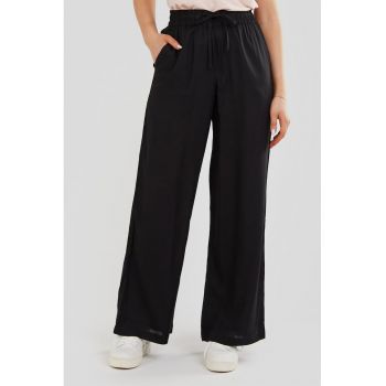Pantaloni cu croiala ampla si talie inalta Poppy