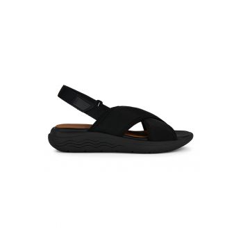 Sandale cu inchidere velcro si talpa wedge