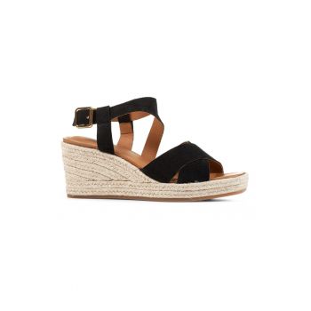 Sandale-espadrile din piele intoarsa