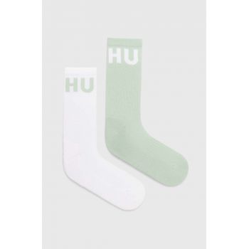 HUGO sosete 2-pack barbati, culoarea verde