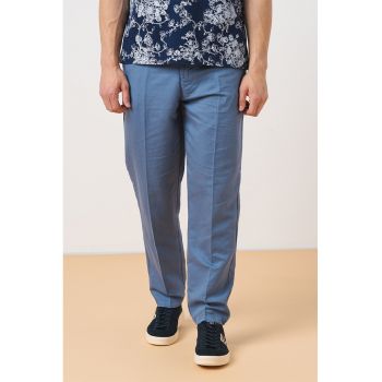 Pantaloni din amestec de in si bumbac