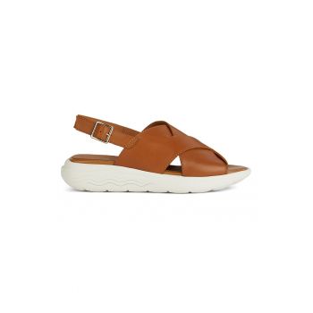 Sandale din piele cu talpa wedge