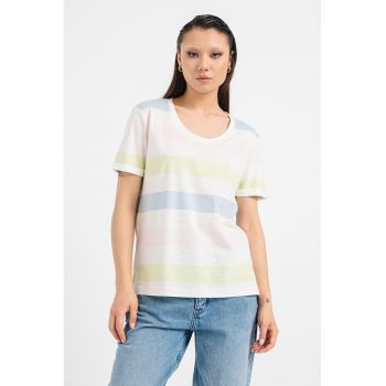 Tricou de bumbac cu model in dungi