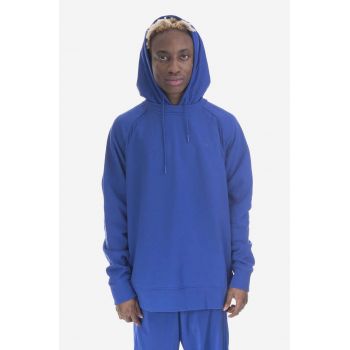 adidas Originals hanorac de bumbac bărbați, cu glugă, uni HR5456-blue