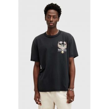 AllSaints tricou din bumbac STRUMMER SS barbati, culoarea negru, cu imprimeu, M012PA