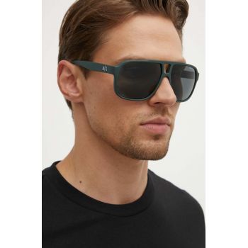 Armani Exchange ochelari de soare barbati, culoarea maro, 0AX4104S