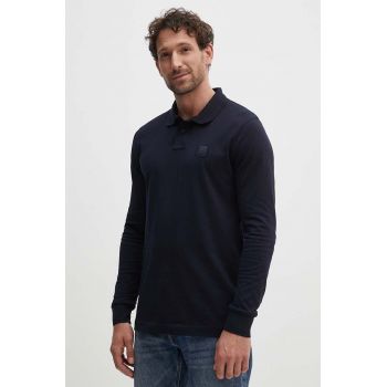 Boss Orange longsleeve barbati, culoarea albastru marin, neted, 50507704