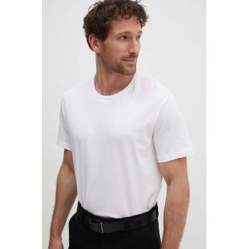 BOSS tricou din bumbac 2-pack barbati, culoarea alb, neted, 50475294