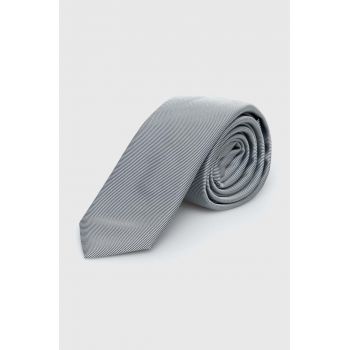 HUGO cravata de matase culoarea gri, 50520644