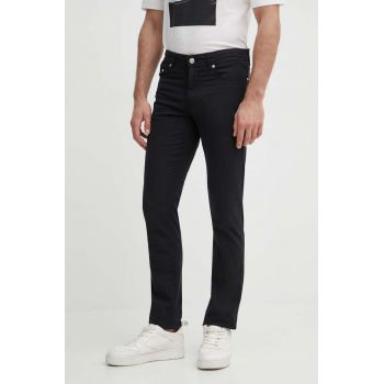 Karl Lagerfeld pantaloni barbati, culoarea negru, mulata, 542826.265840