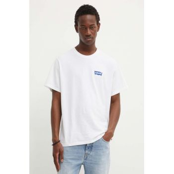 Levi's tricou din bumbac barbati, culoarea alb, cu imprimeu, A2082