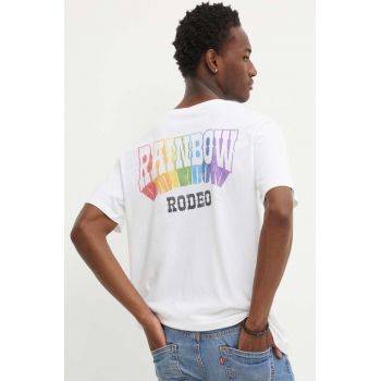 Levi's tricou din bumbac Pride barbati, culoarea alb, cu imprimeu