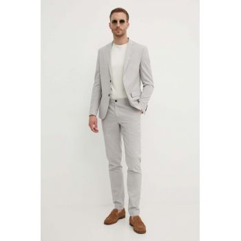 Lindbergh costum barbati, culoarea gri, neted