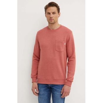 Pepe Jeans bluza MANS CREW barbati, culoarea roz, neted, PM582696