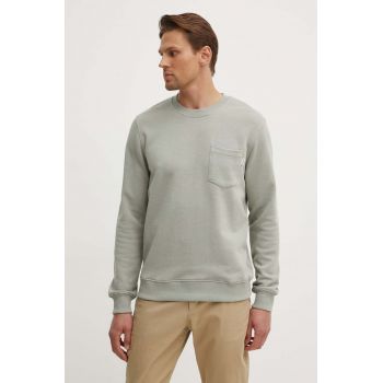 Pepe Jeans bluza MANS CREW barbati, culoarea verde, neted, PM582696