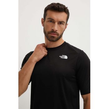 The North Face tricou sport Shadow culoarea negru, neted, NF0A87TUJK31