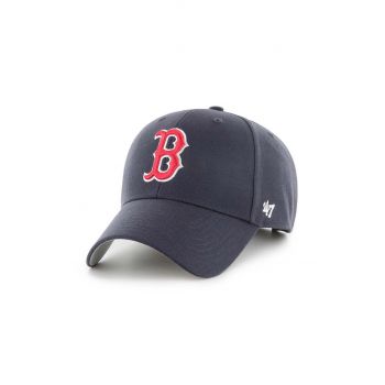 47 brand sapca MLB Boston Red Sox culoarea albastru marin, cu imprimeu, B-MVP02WBV-NYM