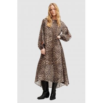 AllSaints rochie JANE LEPPO maxi, evazată, W177DA