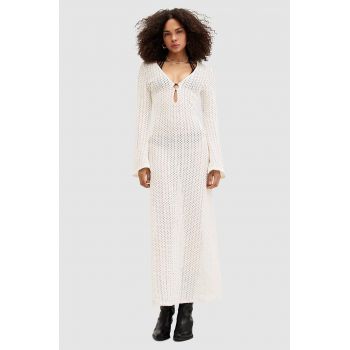 AllSaints rochie KARMA MAXI culoarea alb, maxi, drept, W021DA