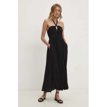 Answear Lab rochie culoarea negru, midi, evazati