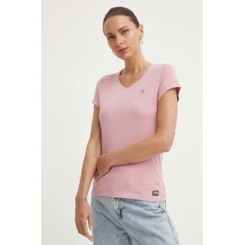 G-Star Raw tricou din bumbac femei, culoarea roz