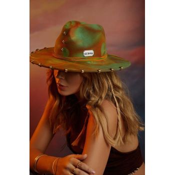 LE SH KA headwear palarie de lana West culoarea portocaliu, de lana, West