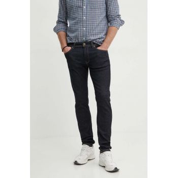 Pepe Jeans jeansi TAPERED JEANS barbati, culoarea albastru marin, PM207390AB1