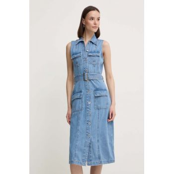 Pepe Jeans rochie jeans LIZ mini, evazati, PL953550